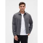 Gap Erkek Gri Boxy Fit Flannel Gömlek - XL