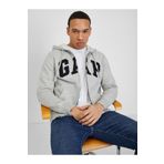 GAP Erkek Gri Gap Logo Kapüşonlu Sweatshirt