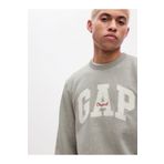 GAP Erkek Gri Logo Bisiklet Yaka Sweatshirt