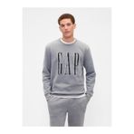 GAP Erkek Gri Logo Fleece Sweatshirt
