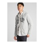 GAP Erkek Gri Logo Kapüşonlu Sweatshirt