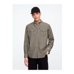 GAP Erkek Kahverengi %100 Organik Pamuk Poplin Western Gömlek