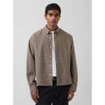 GAP Erkek Kahverengi Relaxed Crop Straight-Hem Oxford Gömlek