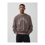 GAP Erkek Kahverengi VintageSoft Terry Oversized Athletic Sweatshirt