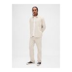 GAP Erkek Kırık Beyaz Kordon Kumaş Relaxed Straight Pantolon