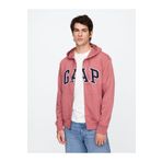 GAP Erkek Kırmızı Logo Fermuarlı Fransız Havlu Kumaş Sweatshirt