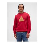 GAP Erkek Kırmızı VintageSoft Brannan Bear Logo Sweatshirt