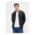 GAP Erkek Koyu Gri Logo Kapüşonlu Sweatshirt