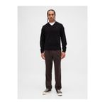 GAP Erkek Koyu Kahverengi Yün Karışımlı Relaxed Straight Pantolon