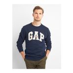 GAP Erkek Lacivert Gap Logo Bisiklet Yaka Sweatshirt