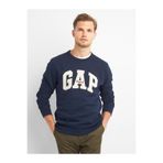 GAP Erkek Lacivert Logo Bisiklet Yaka Sweatshirt