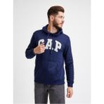 Gap Erkek Lacivert Logo Kapüşonlu Sweatshirt - XL