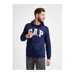 GAP Erkek Lacivert Logo Kapüşonlu Sweatshirt