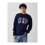 GAP Erkek Lacivert Relaxed Brannan Bear Logo Sweatshirt
