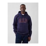 GAP Erkek Lacivert VintageSoft Relaxed Logo Sweatshirt