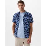 Gap Erkek Mavi Streç Standard Fit Poplin Gömlek - XS