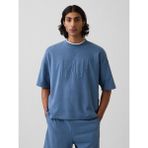 Gap Erkek Mavi Vintagesoft Terry Oversize Logo Sweatshirt