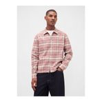 GAP Erkek Pembe Organik Pamuk Relaxed Flannel Gömlek