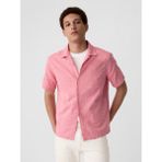 Gap Erkek Pembe Standart Fit Çiçek Desenli Vacay Gömlek - XS