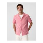 GAP Erkek Pembe Standart Fit Çiçek Desenli Vacay Gömlek