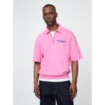 GAP Erkek Pembe VintageSoft Spor Çeyrek Fermuarlı Pullover Sweatshirt
