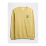 GAP Erkek Sarı Logo Fleece Sweatshirt