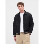 Gap Erkek Siyah Oversized Varsity Denim Ceket - 2XL