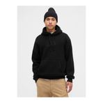 GAP Erkek Siyah Relaxed Logo Sherpa Knit Sweatshirt