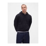 GAP Erkek Siyah Relaxed Mini-Logo Sweatshirt