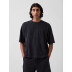 Gap Erkek Siyah Vintagesoft Terry Oversize Logo Sweatshirt