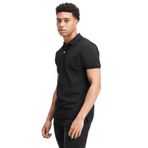 GAP Erkek Streç Pike Polo Gömlek, Gerçek Siyah, S