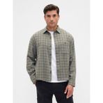 Gap Erkek Yeşil Boxy Fit Flannel Gömlek - 2XL