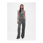 GAP Kadın Açık Gri 365 Low Rise Brushed Twill Pileli Pantolon