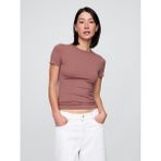 Gap Kadın Açık Kahverengi Closeknit Jersey T-Shirt - XS