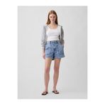 GAP Kadın Açık Mavi 4" High Rise Supersoft Denim Utility Şort