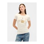 GAP Kadın Bej Peanuts Logo T-Shirt