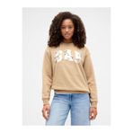 GAP Kadın Bej Relaxed Logo Sweatshirt