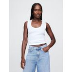Gap Kadın Beyaz Fitilli Halter Yaka Atlet - 2XL