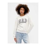 GAP Kadın Beyaz Logo Sweatshirt