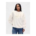 GAP Kadın Beyaz Sherpa Logo Tunik Sweatshirt