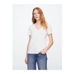 GAP Kadın Beyaz V Yaka T-shirt
