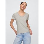 GAP Kadın Gri V Yaka T-shirt