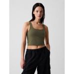 Gap Kadın Haki Compact Jersey Crop Atlet - XL - Yeşil