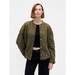 Gap Kadın Haki Vintagesoft Kapitone Oversized Ceket - XL - Yeşil