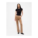 GAP Kadın Kahverengi Low Rise Kadife Long & Lean Pantolon