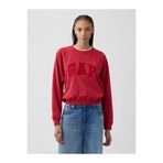 GAP Kadın Kırmızı Fransız Havlu Kumaş Raglan Logo Sweatshirt