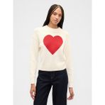 Gap Kadın Krem Relaxed Crop Intarsia Kazak - XS