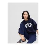 GAP Kadın Lacivert Gap Logo Bisiklet Yaka Fleece Sweatshirt