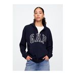 GAP Kadın Lacivert Gap Logo Relaxed Fermuarlı Sweatshirt