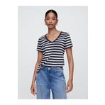 GAP Kadın Lacivert V Yaka T-shirt